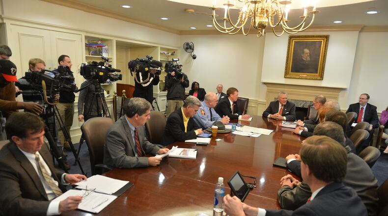 Gov. Deal convened his emergency response team at 11 a.m. Monday, including executives from hospitals and utility companies.