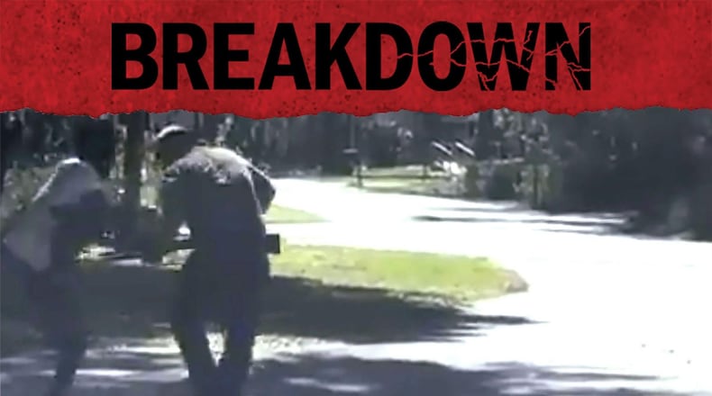 This viral video of Ahhaud Arbery's last moments made the case nationally known. Now the producers of the AJC's 'Breakdown' podcast have been able to see the bodycam footage from the first police officers on the scene. That footage is the subject of the seventh episode of the 'Breakdown' podcast, now in its eighth season.