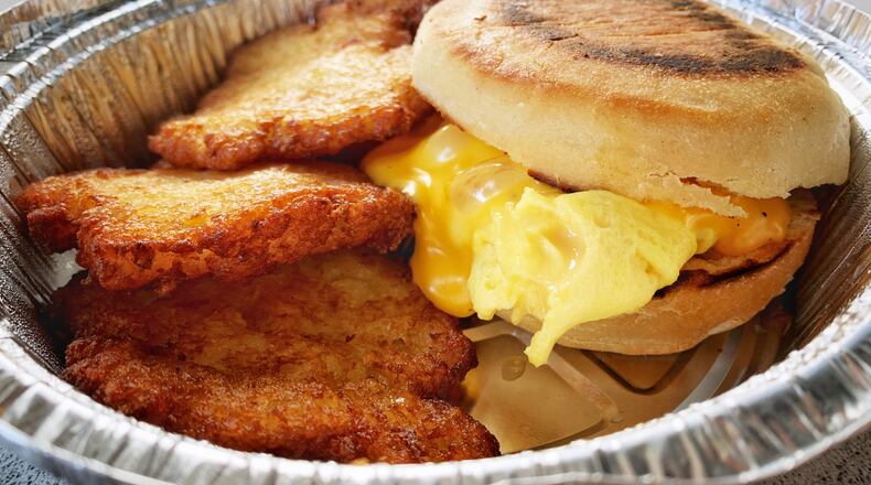 The BEC at Pancake Social clearly was developed by experts in New York City to-go food. Henri Hollis/henri.hollis@ajc.com