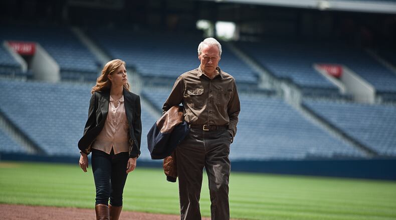 Amy Adams and Clint Eastwood in a still from "Trouble With the Curve," which did some filming at Turner Field. Photo: Keith Bernstein