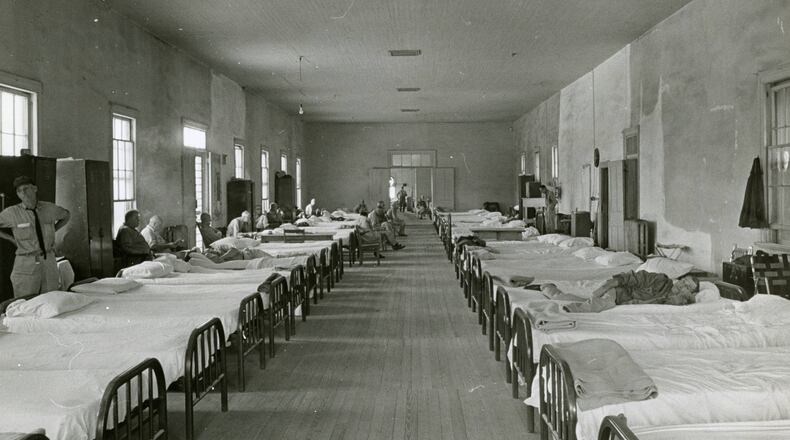 FILE - The sleeping ward in the State Hospital for the Insane at Milledgeville, Ga., in the 1940s. (Atlanta Journal-Constitution via AP, File)