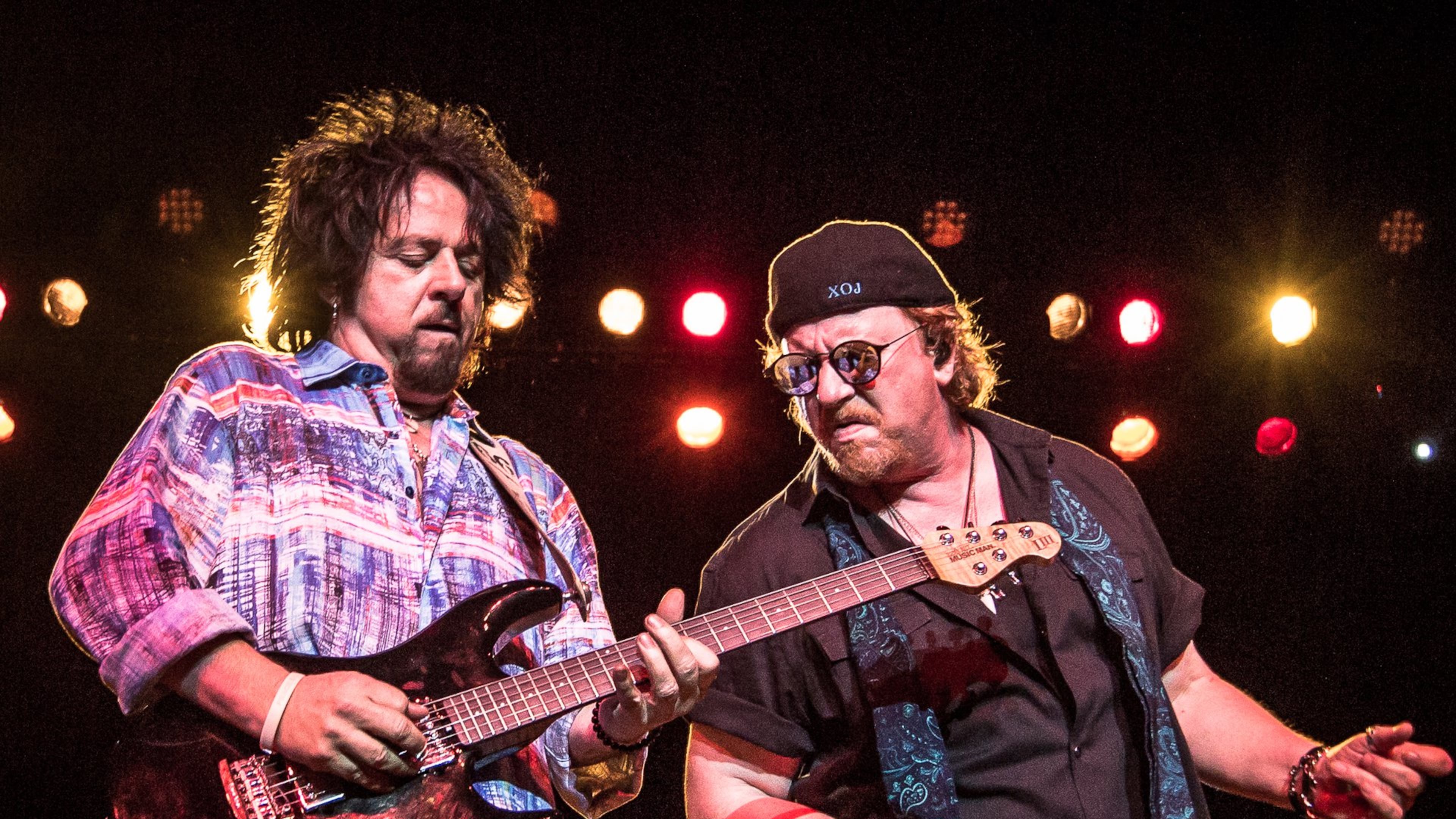 Steve Lukather (left) and singer Joseph Williams of Toto. (Courtesy of Kevin Albinder)