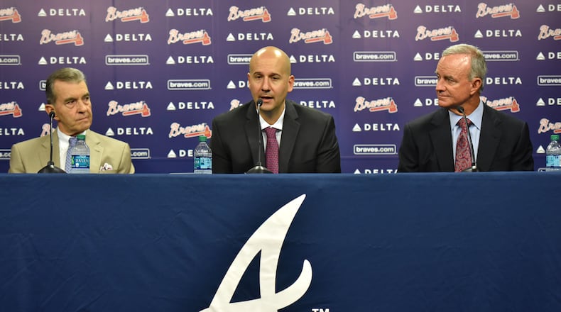 John Schuerholz (left) and John Hart (right) hoped John Coppolella would grow into the general manager's job, but he never did, and he damaged the franchise in the end. (Hyosub Shin/hshin@ajc.com)