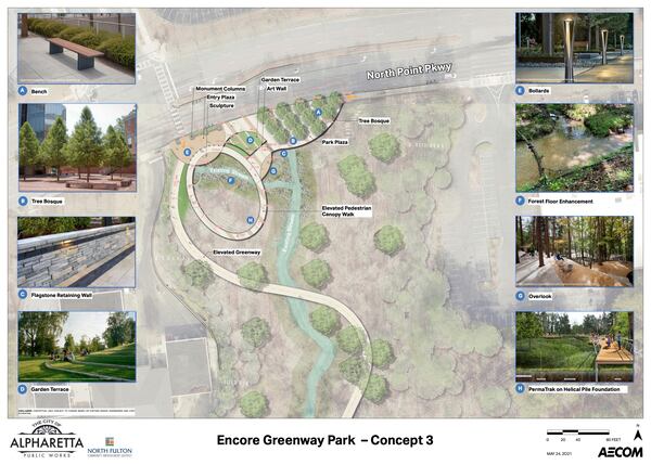 Construction for the Encore Greenway Park is anticipated to be completed by Fall 2026. (The City of Alpharetta)