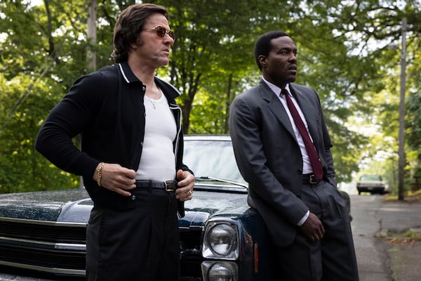 Mark Wahlberg, left, and Yahya Abdul-Mateen II star in "By Any Means," in theaters Sept. 4, 2026. (Courtesy of Paramount Pictures)