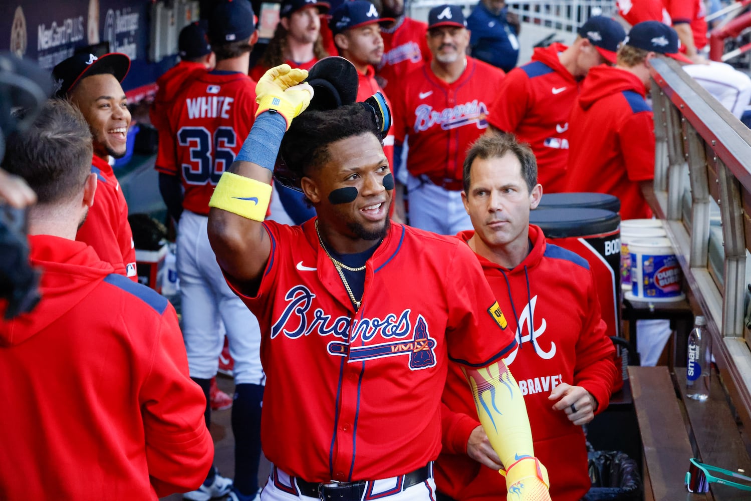 Photos from Braves-Red Sox game 