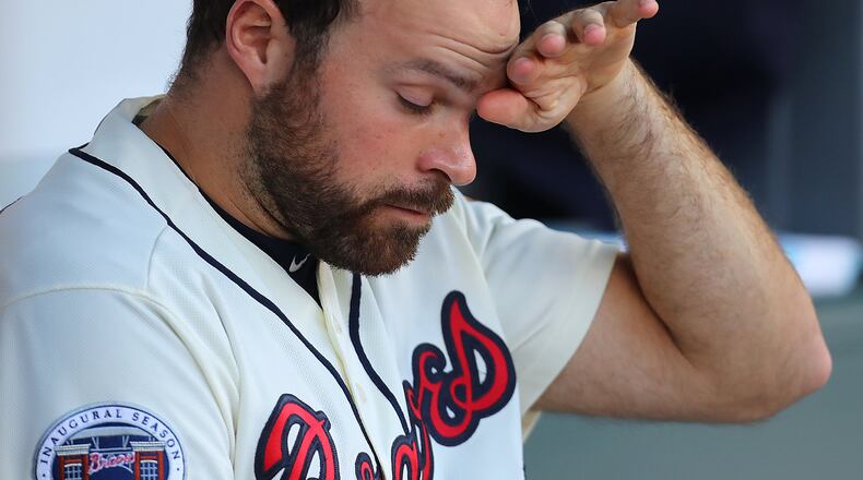 #Braves pitcher Josh Collmenter was ourighted to Triple-A Gwinnett after being dropped from the Braves’ major league roster last week and clearing waivers. (Curtis Compton/ccompton@ajc.com