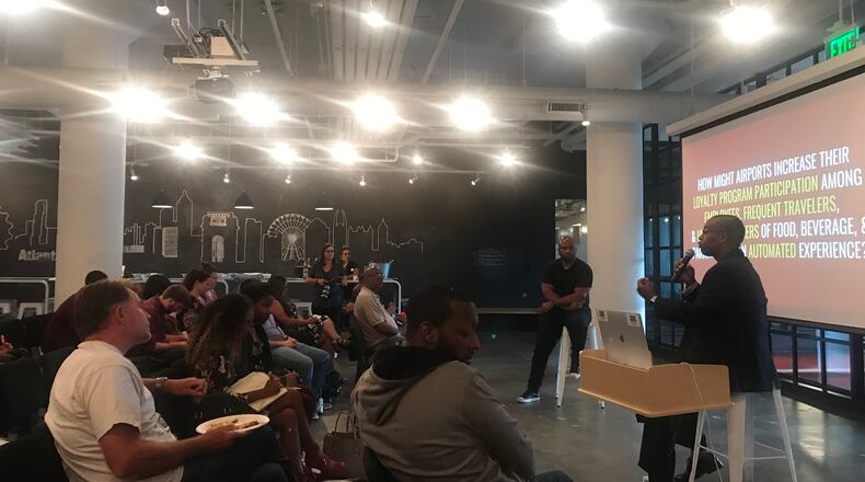 Officials give an overview of Hartsfield-Jackson's ATL Thinks! program at General Assembly on Aug. 7, 2018.
