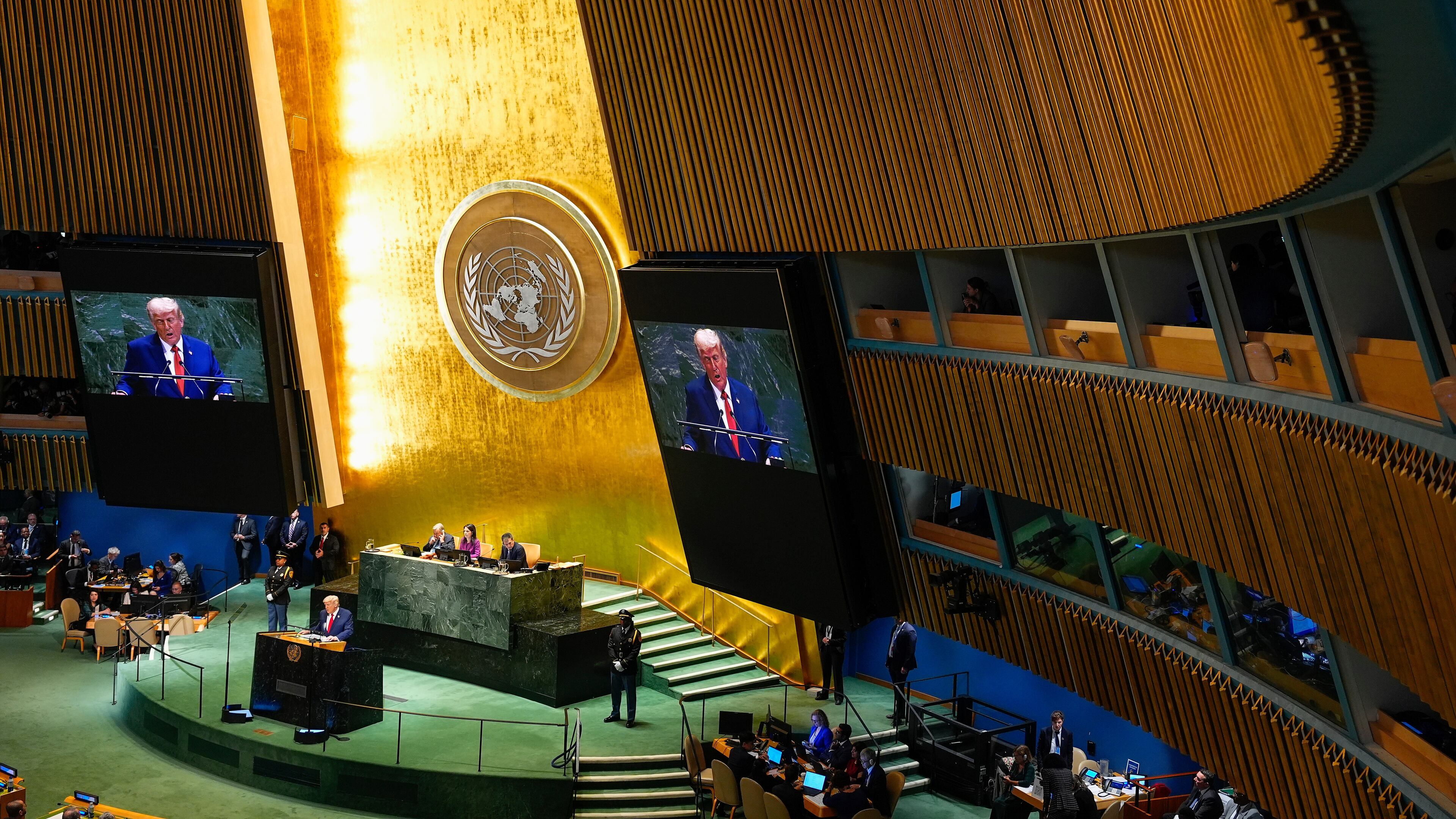 FILE - President Donald Trump address the 80th session of the United Nations General Assembly, Tuesday, Sept. 23, 2025, at U.N. headquarters. (AP Photo/Yuki Iwamura, File)