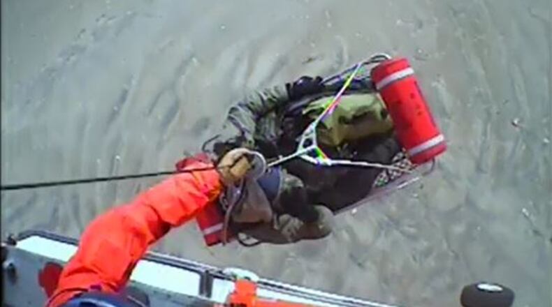 Two people were rescued Tuesday on Little Tybee Island.