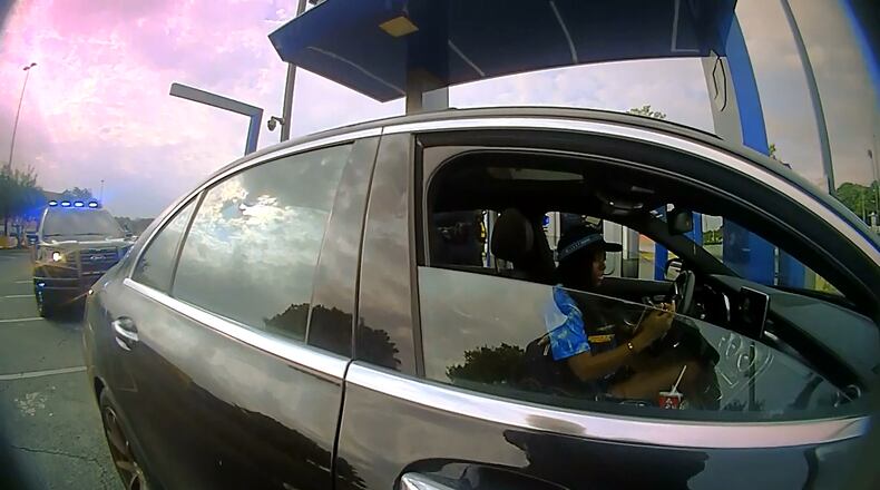 One of the officers' body-worn cameras captured footage of the driver.