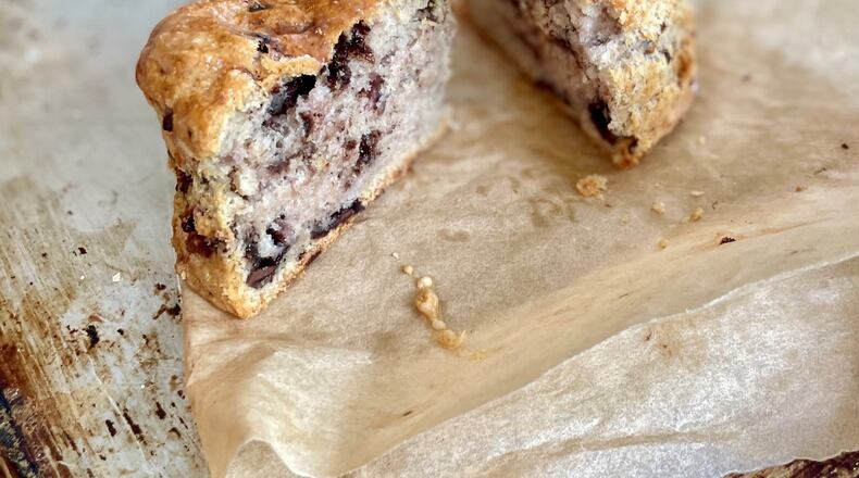 Chocolate Strawberry Buttermilk Scones. (Sarah Dodge for The Atlanta Journal-Constitution)