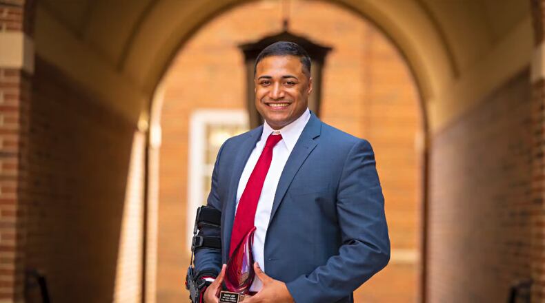 Lt. Col. Brandon A. Shah graduated from the University of Georgia’s Terry College of Business in 2018, and he received the Terry Trailblazer award in 2022. Shah died Thursday in a shooting at Virginia’s Old Dominion University. (Courtesy of the Terry College of Business)