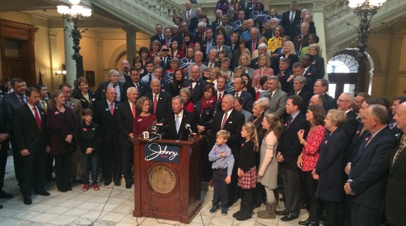 Sen. Johnny Isakson announces his re-election bid.