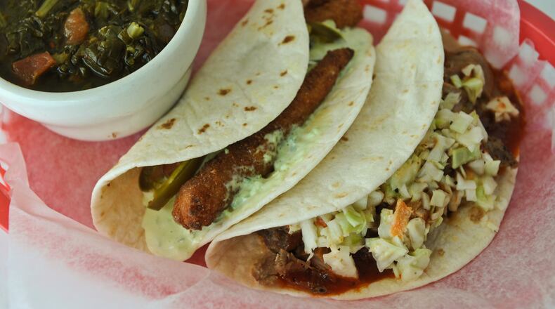 Tacos from Taqueria del Sol.