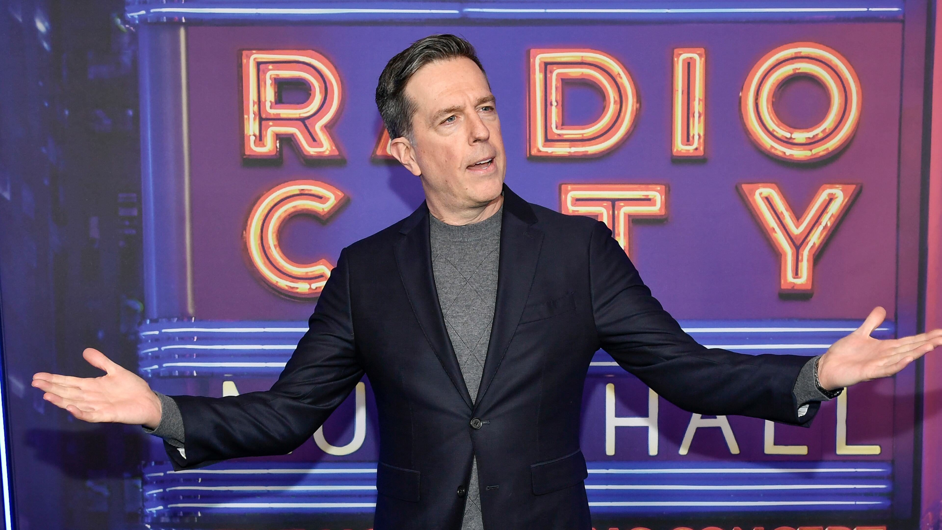 Ed Helms, who has a new book out called "SNAFU," attends "SNL50: The Homecoming Concert" at Radio City Music Hall on Feb. 14, 2025, in New York. (Evan Agostini/Invision/AP)