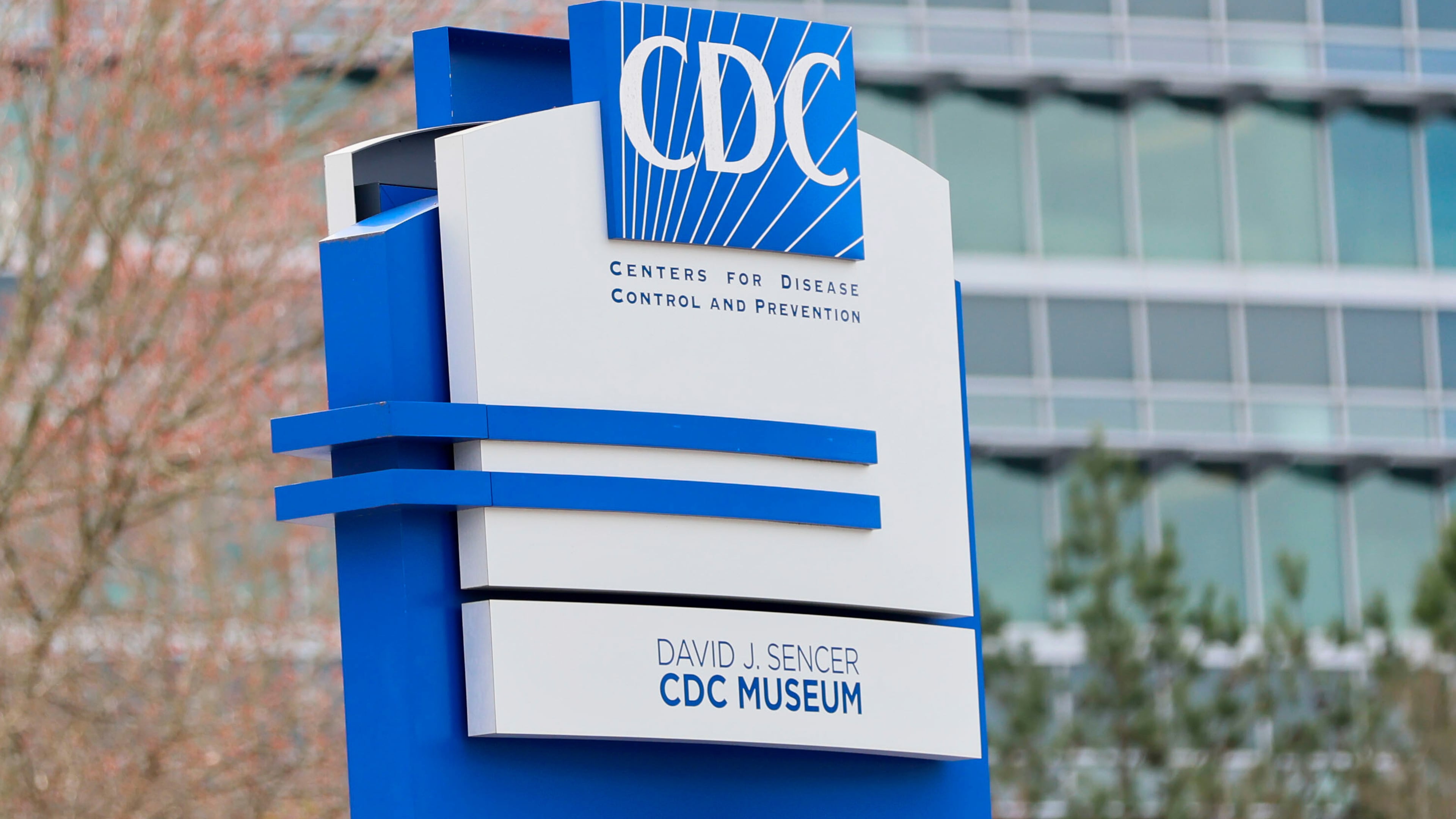 FILE - A sign with the CDC logo is displayed at the entrance to the agency's headquarters in Atlanta on March 2, 2025. (Miguel Martinez/Atlanta Journal-Constitution via AP, File)