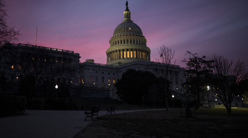 The U.S. Capitol on Feb. 9, 2018.  (Photo by Zach Gibson/Getty Images)