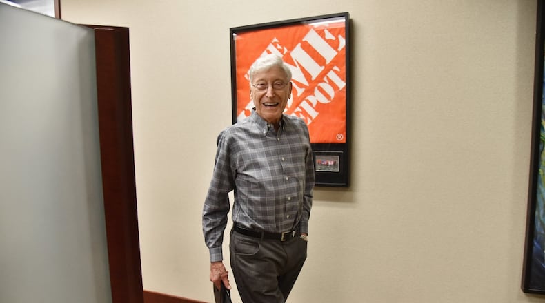 Home Depot cofounder Bernie Marcus leaves his office at The Marcus Foundation in Atlanta in June 2020. . HYOSUB SHIN / HSHIN@AJC.COM