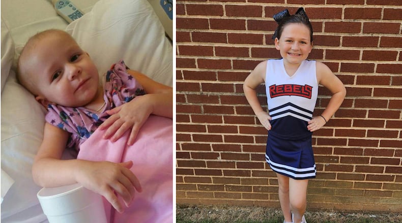 Eleven-year-old Ally Smith, of Tallapoosa, uses her cancer story to inspire people to support CURE, an organization that funds cancer research. Courtesy of Amber Smith