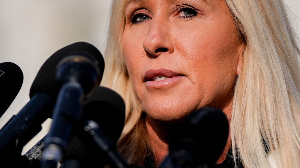 U.S. Rep. Marjorie Taylor Greene's last day in office will be Jan. 5, 2026. (AP Photo/Julia Demaree Nikhinson)