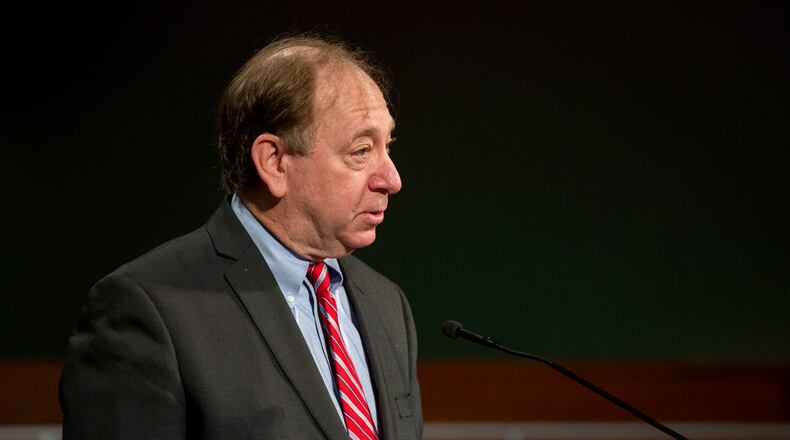 DeKalb County School District board member Marshall Orson speaks at the installment ceremony. The DeKalb County School District installed its new superintendent, Cheryl Watson-Harris, at the school’s district headquarters in Stone Mountain, Georgia, on Thursday, July 1, 2020. To limit the spread of Covid-19, the ceremony was live-streamed and the audience was limited. (REBECCA WRIGHT FOR THE ATLANTA JOURNAL-CONSTITUTION)