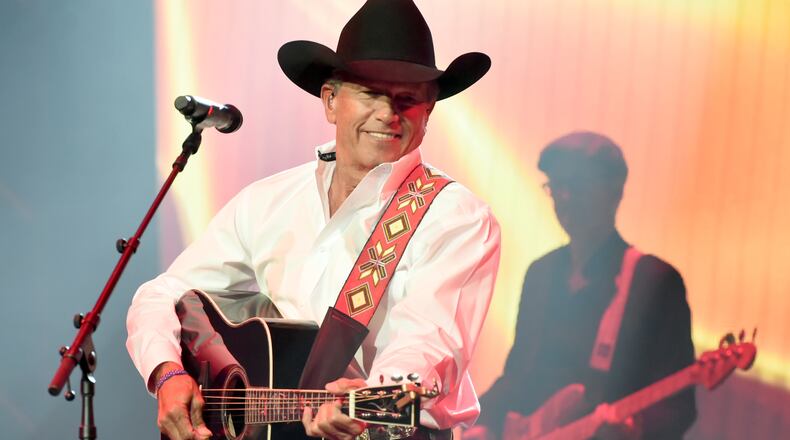 George Strait, shown performing in Tennessee, will return to Atlanta wtih a performance at Mercedes-Benz Stadium on March 30, 2019. He’s sharing the bill with Chris Stapleton and other rising country stars. (Photo by Rick Diamond/Country Rising/Getty Images)
