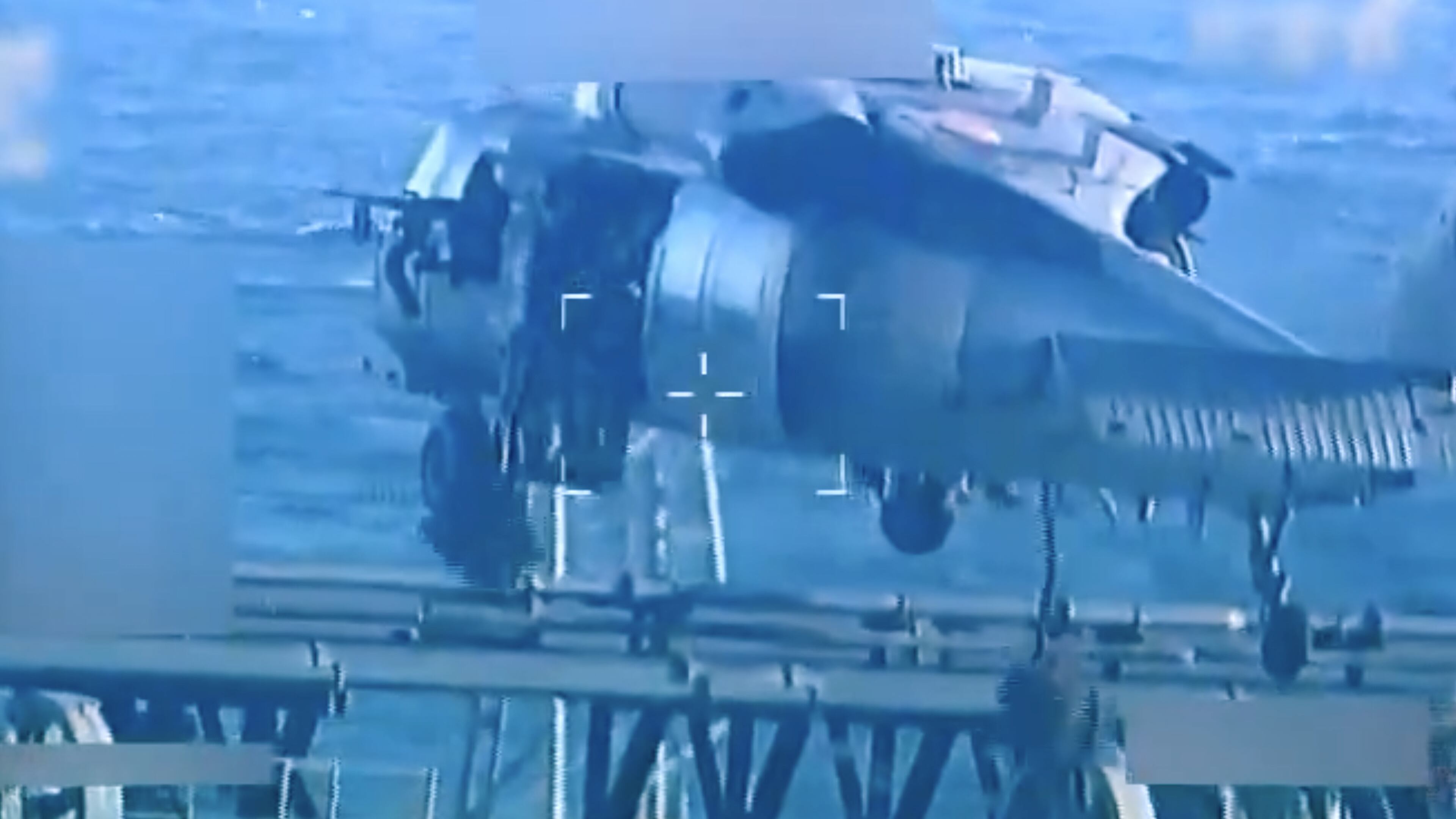 This image from video posted on Attorney General Pam Bondi's X account, and partially redacted by the source, shows an oil tanker being seized by U.S. forces off the coast of Venezuela, Wednesday, Dec. 10, 2025. (U.S. Attorney General's Office/X via AP)