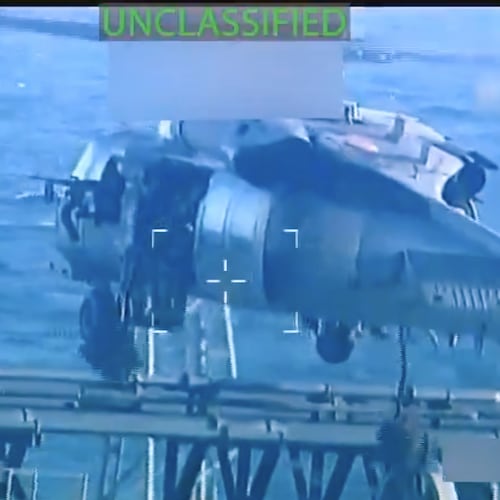 This image from video posted on Attorney General Pam Bondi's X account, and partially redacted by the source, shows an oil tanker being seized by U.S. forces off the coast of Venezuela, Wednesday, Dec. 10, 2025. (U.S. Attorney General's Office/X via AP)