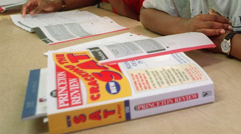 A Therrell High School SAT preparation class. A committee of state lawmakers believes Georgia’s public school districts should make it easier for students to take the SAT and ACT in order to enroll in college. AJC FILE PHOTO.