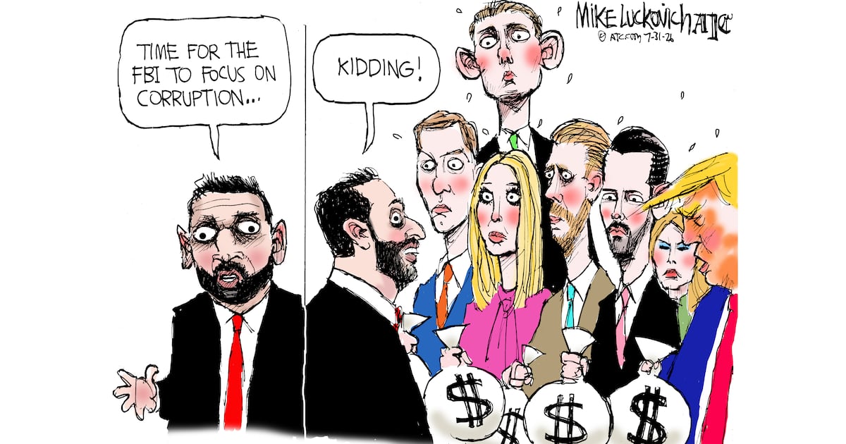 Mike Luckovich: Can’t take a joke