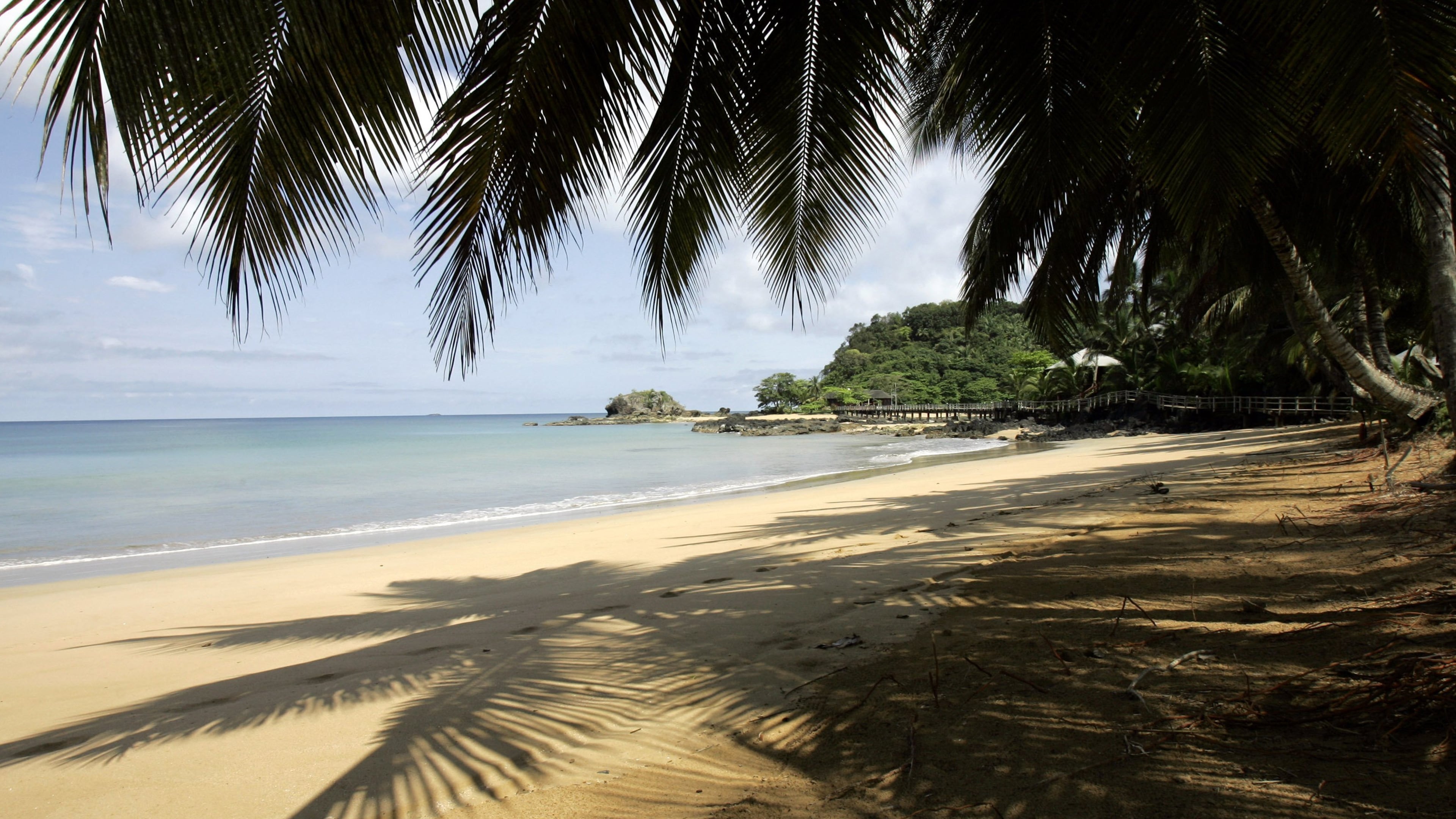 FILE - The empty beach of the Bombom resort on Principe Island, Nov. 8 2006. (AP Photo/Armando Franca, File)