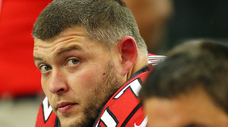 Offensive lineman Tyson Clabo was signed by the Falcons in 2005.