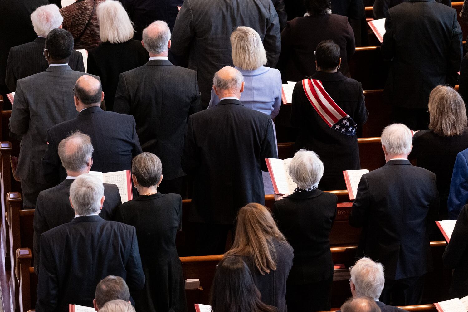 220106-Atlanta-The funeral for Sen. Johnny Isakson at Peachtree Road United Methodist Church on Thursday afternoon, Jan. 6, 2022. Ben Gray for the Atlanta Journal-Constitution