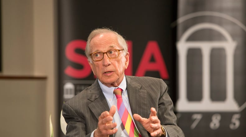 Former U.S. senator Sam Nunn, speaking at the UGA Charter Lecture earlier this year.