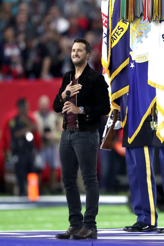 Luke Bryan at the Super Bowl