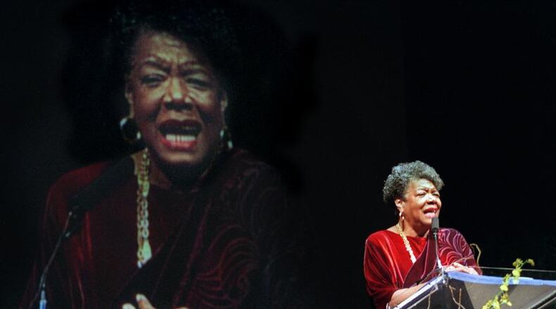 Maya Angelou at the Georgia World Congress Center. AJC archives photo: T. Levette Bagwell