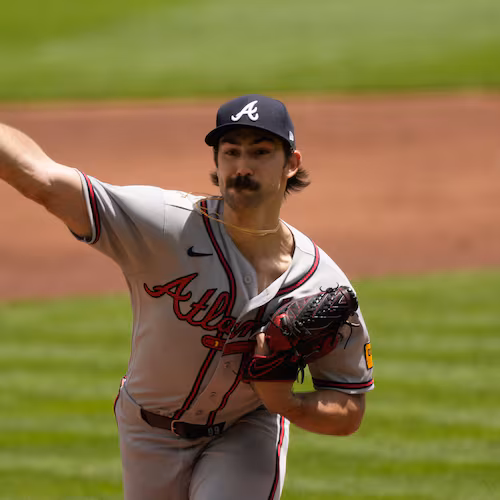 Atlanta Braves pitcher Spencer Strider throws during the first inning of a baseball game against the Cincinnati Reds in Cincinnati, Sunday, May 31, 2026. (AP Photo/Carolyn Kaster)