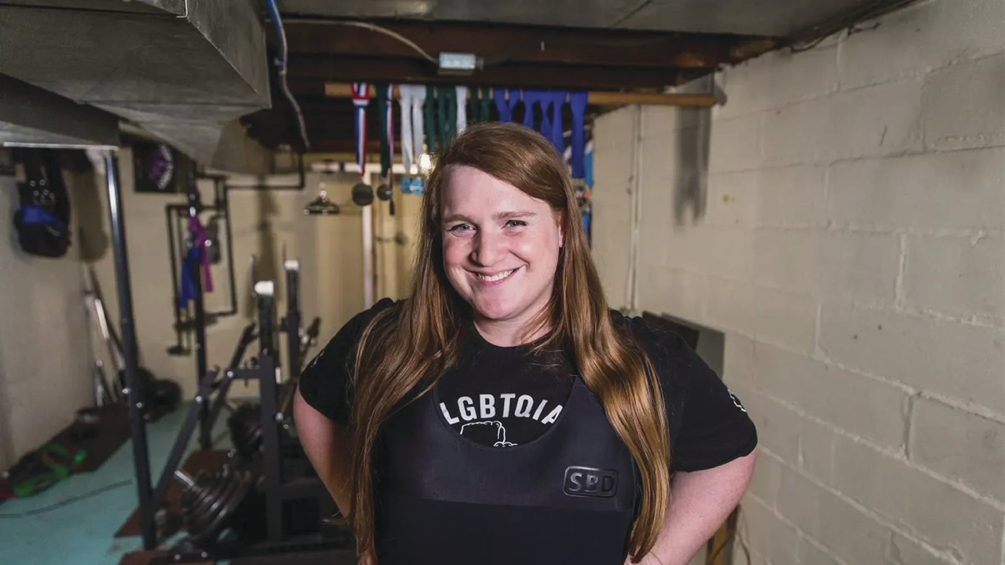This undated photo provided by Gender Justice shows JayCee Cooper, a transgender Minnesotan weightlifter. (Gender Justice via AP)