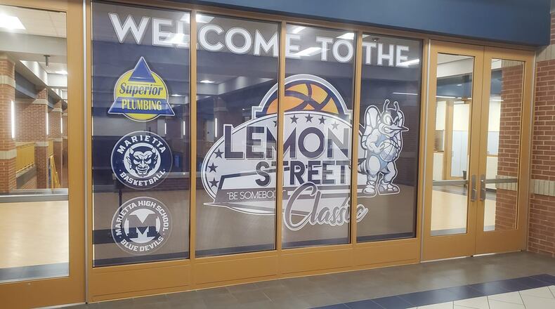 The Lemon Street Classic basketball tournament is held annually at Marietta High School to honor Lemon Street’s history while showcasing high school basketball talent. Courtesy of Lemon Street Classic