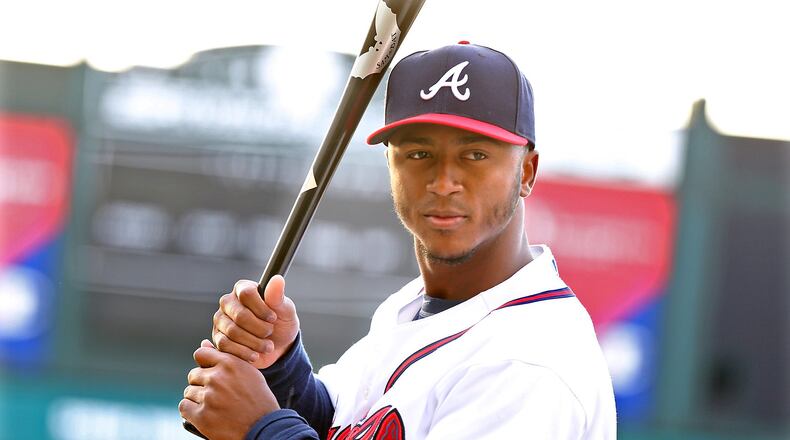 Braves shortstop prospect Ozzie Albies has gotten off to such an impressive start in spring training, some wonder if he’ll make the Braves reconsider their targeted arrival date for him. (Curtis Compton / ccompton@ajc.com)