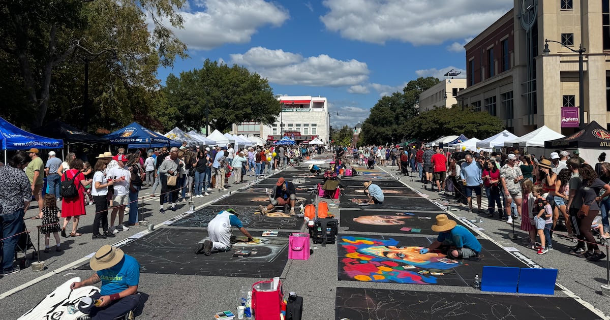 Chalk artists transform Marietta Square during Chalktoberfest in Georgia Chalk artists transform Marietta Square during Chalktoberfest in Georgia