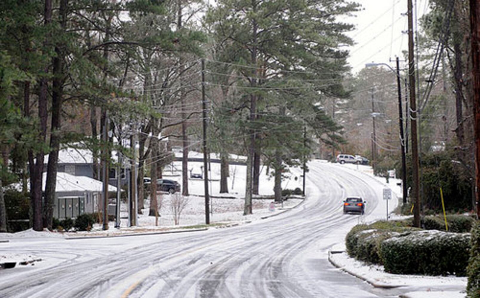 Snow, ice coat the South