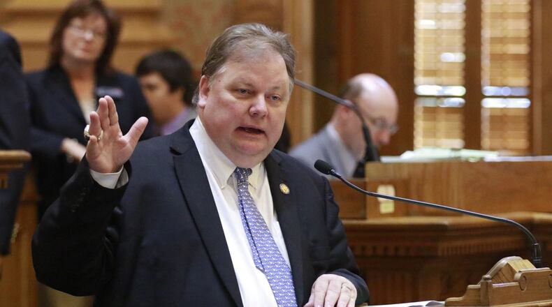 State Sen. Jeff Mullis presents Senate Bill 369, which would set stricter rules for when and where you could set off fireworks in Georgia. BOB ANDRES / BANDRES@AJC.COM