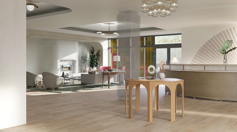 The lobby of the forthcoming Sylvan Kimpton Hotel. / Courtesy of Kimpton Hotels and Restaurants