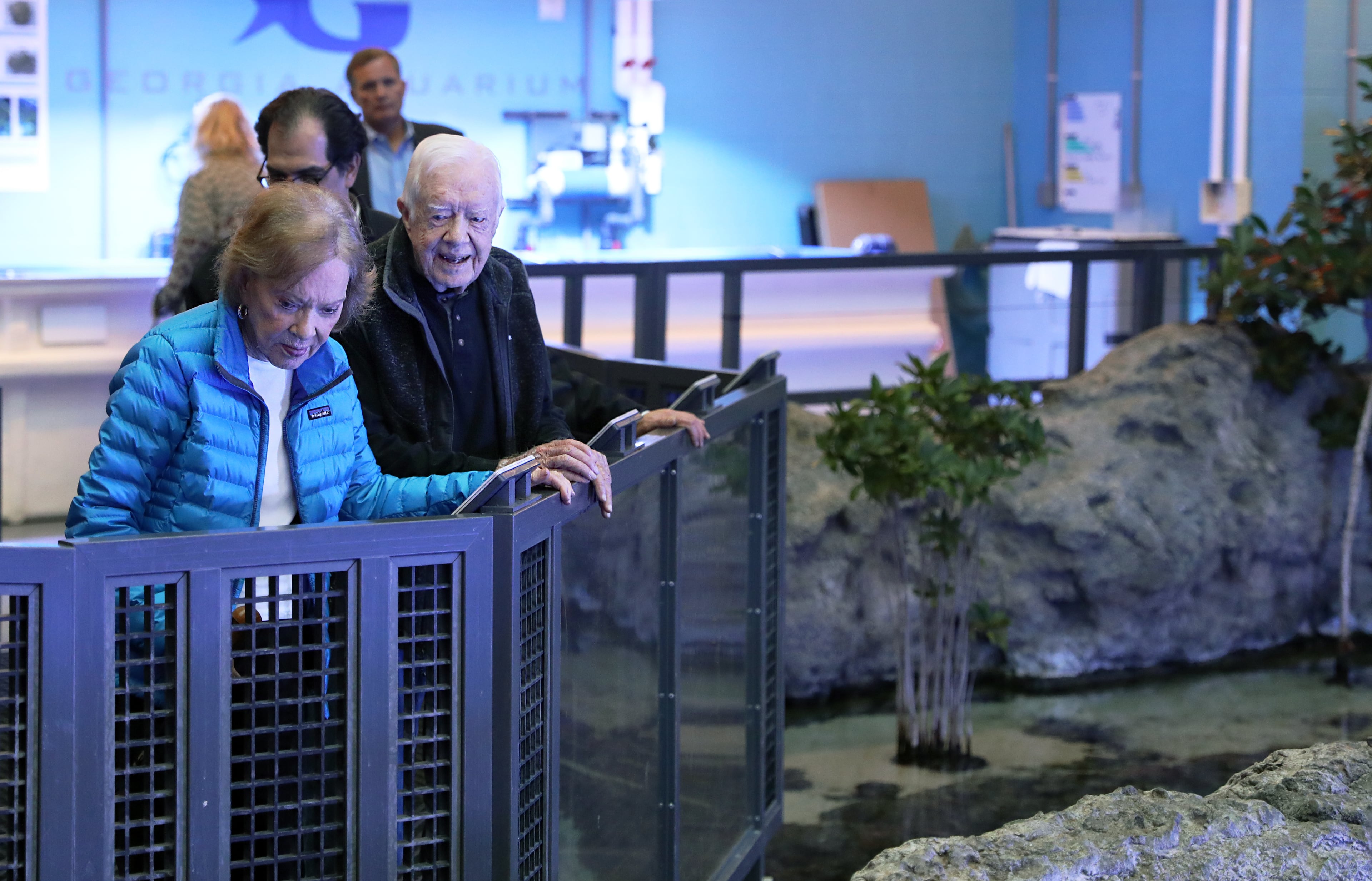 President and Mrs. Carter and a group of family and friends visited the Georgia Aquarium in 2019. Photos: Jessica Fontana