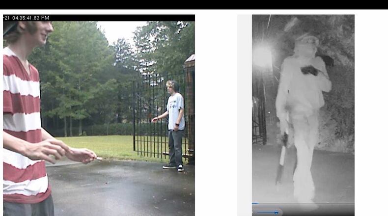 Roswell police are searching for these suspects who they believe broke into cars near Roswell High School recently.