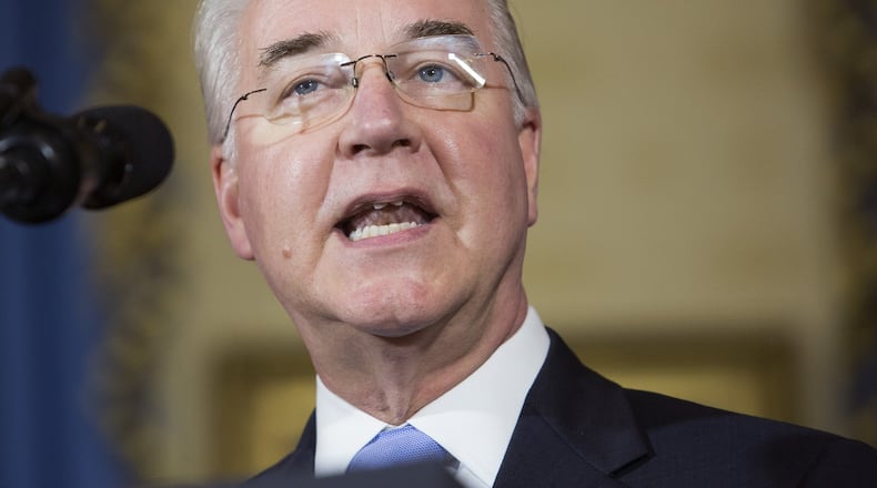 U.S. Rep. Tom Price spent almost $2.5 million in campaign funds in 2015 and 2016, ahead of his re-election in November. His virtually unknown Democratic opponent, Rodney Stooksbury, did not spend a dime on the race beyond Georgia’s $5,220 qualifying fee. (Photo by Chris Kleponis - Pool/Getty Images)