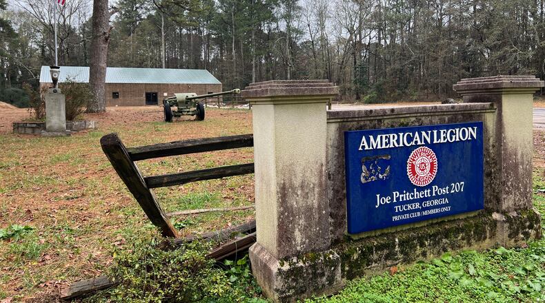 The site of American Legion Post 207 in Tucker. The post burned down in 2019 and is partially rebuilt but the legion is in arrears to its contractor -- and hoping to do even more with the property.