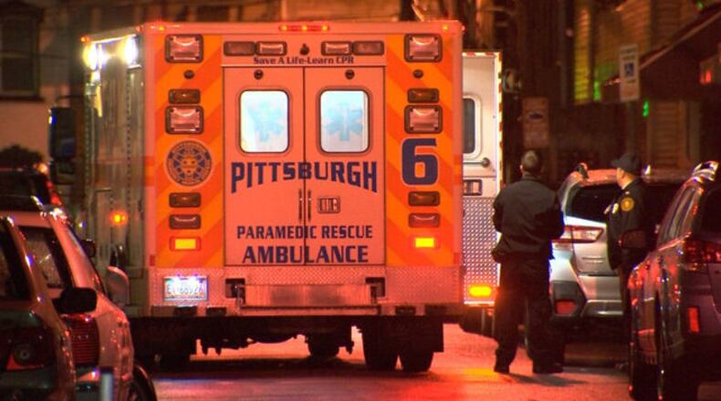 A man who was stabbed at a Pittsburgh bar stayed there for 30 minutes before leaving, authorities said.